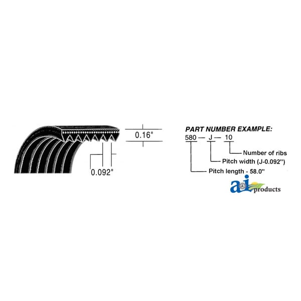 Micro-Rib V-Belt (73.0") 10" x5" x1"